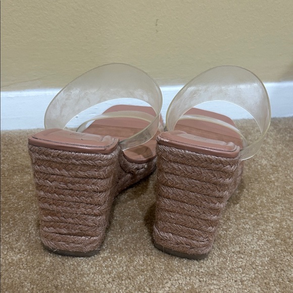 Zara Women's Wedge Sandals with Clear Straps - Brown - Picture 7 of 14